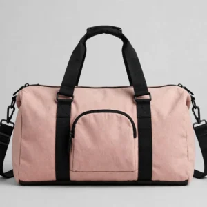 Blush canvas dance duffel bag