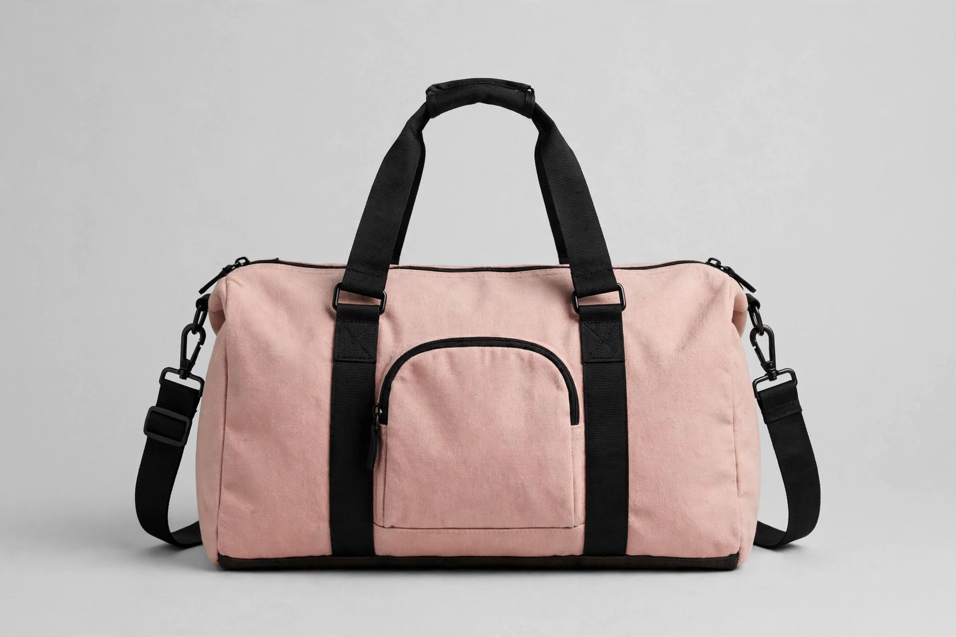 Blush canvas dance duffel bag