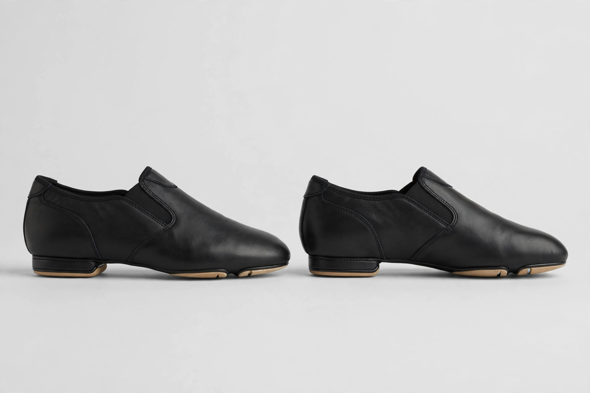 Black leather jazz shoes