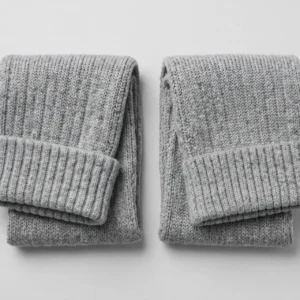 Heather gray knit legwarmers