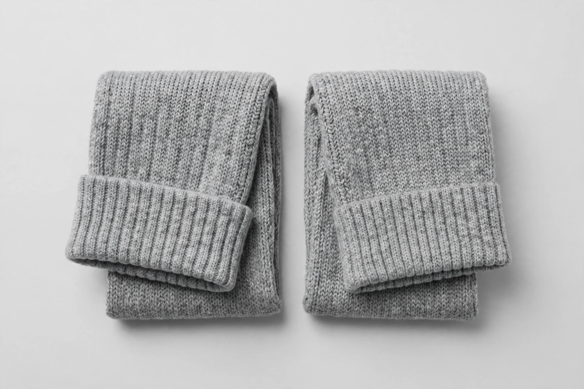 Heather gray knit legwarmers